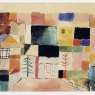 Paisaje de París con casas y árboles, 1950