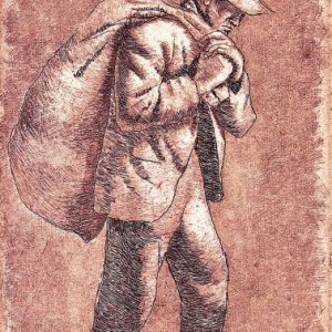 Hombre con saco, 1946